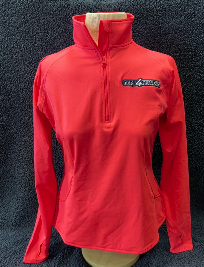 Coral Pink Zip Pullover