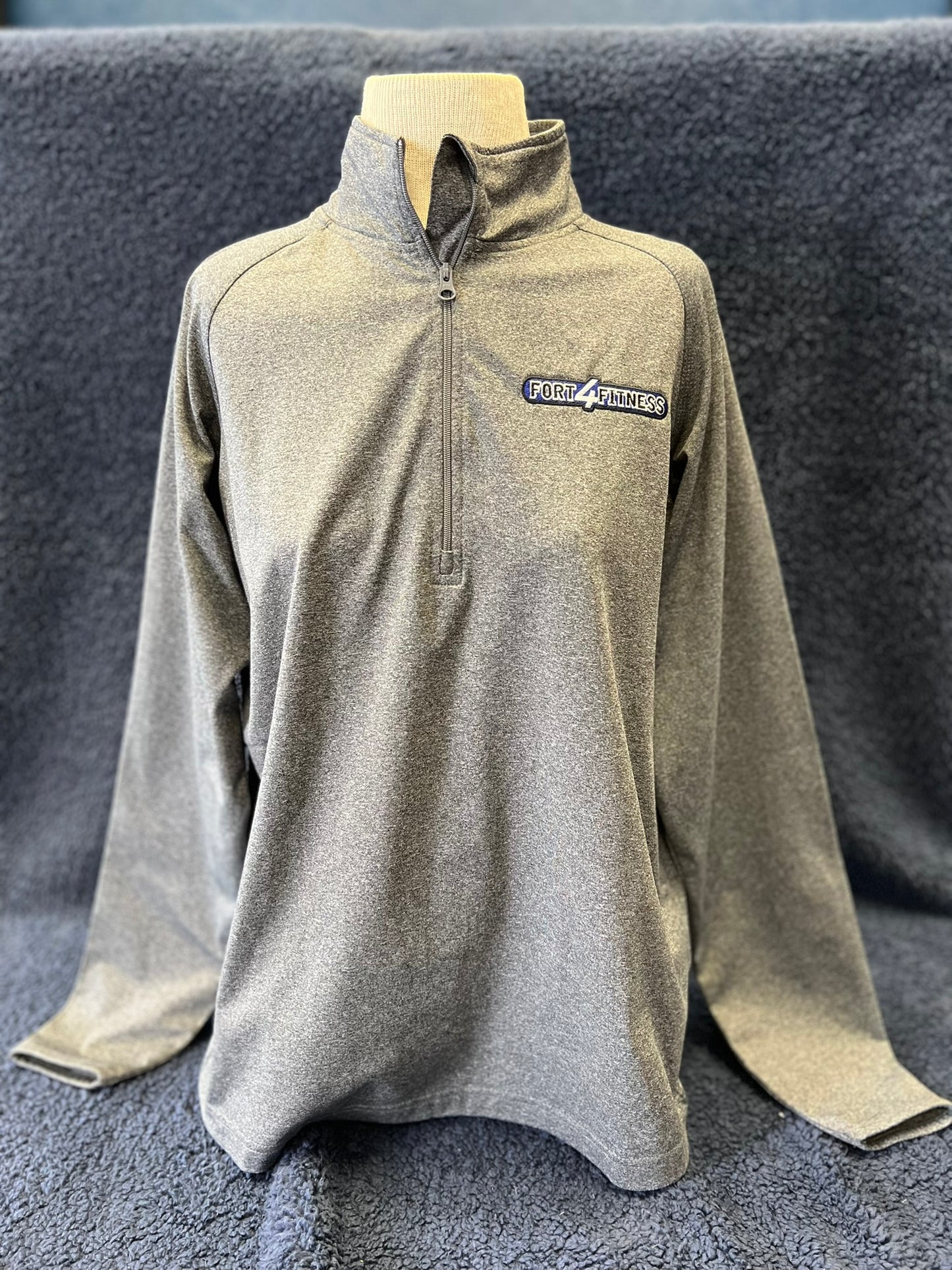Speckled Gray Zip Pullover