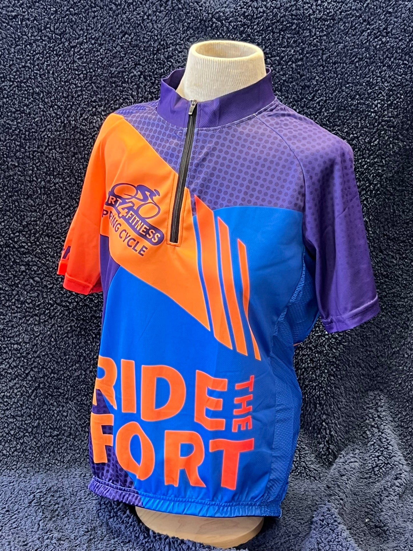 Spring Cycle Jersey - Orange, Blue, Purple