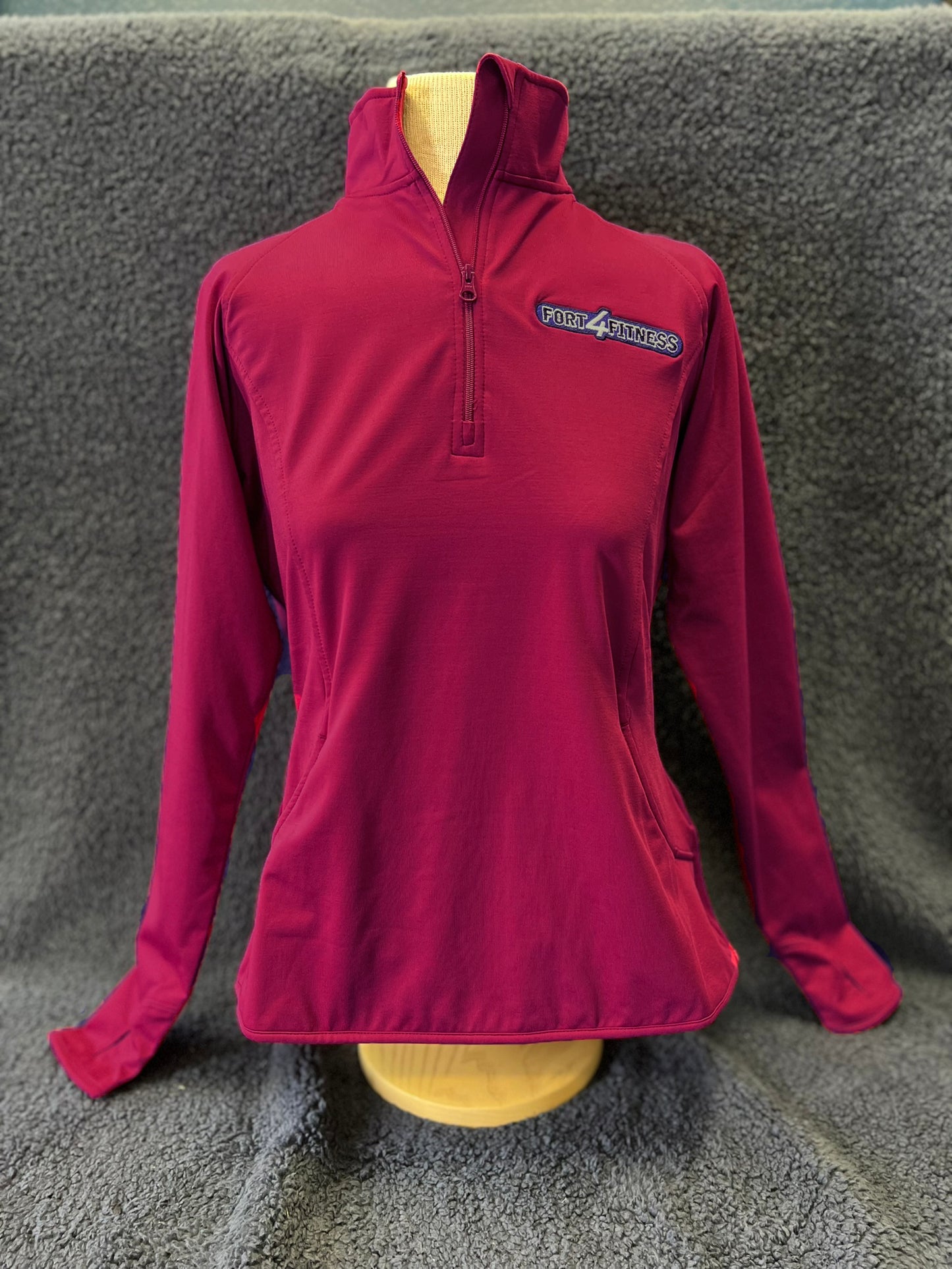 Magenta Zip Pullover