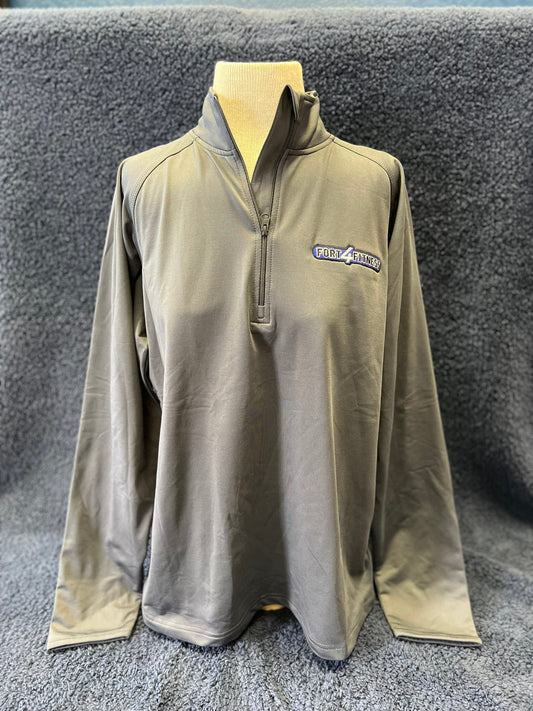 Solid Gray Zip Pullover