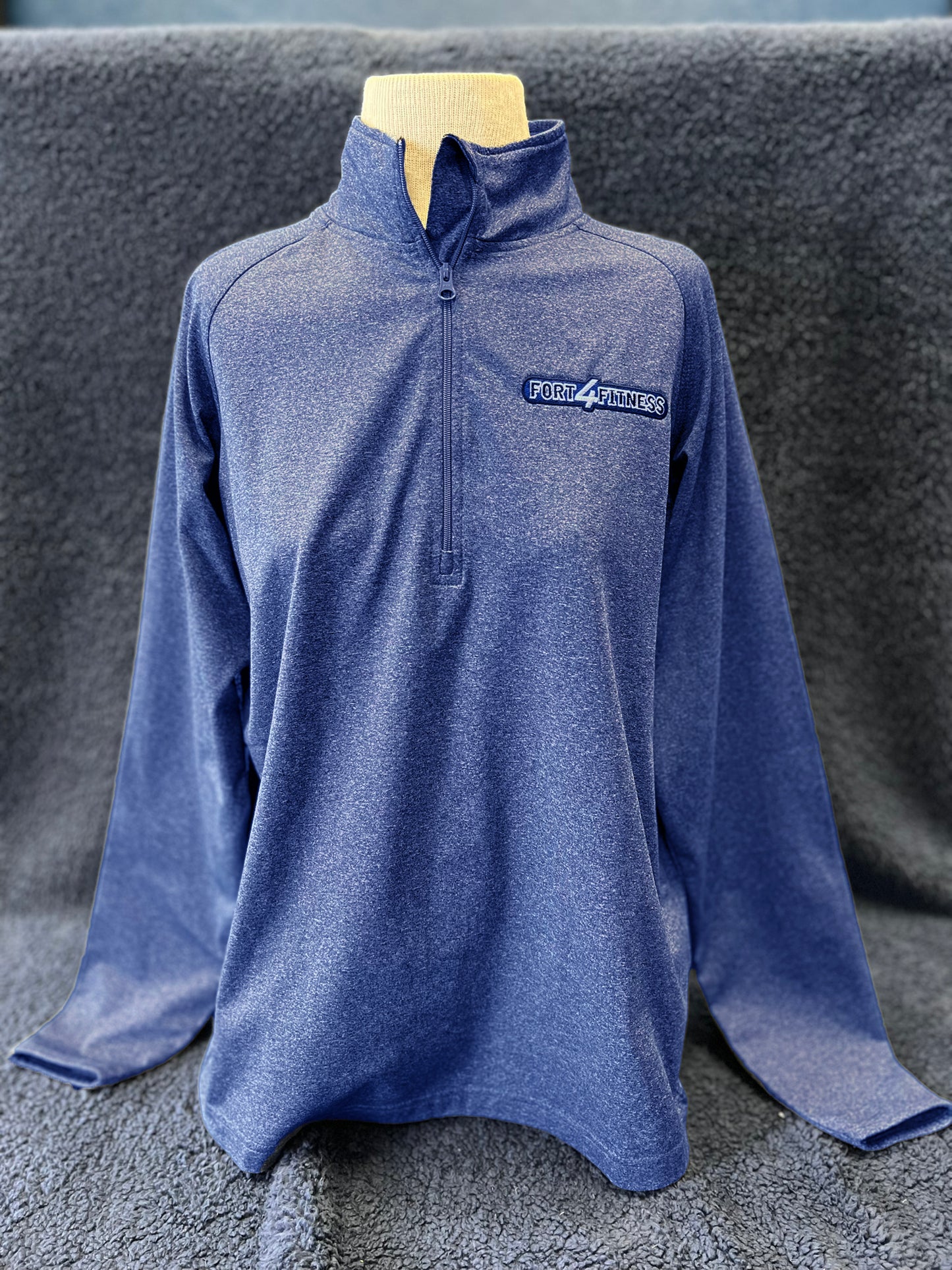 Speckled Blue Zip Pullover