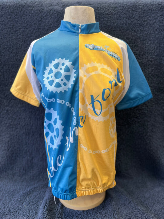 Spring Cycle Jersey - Blue, Yellow