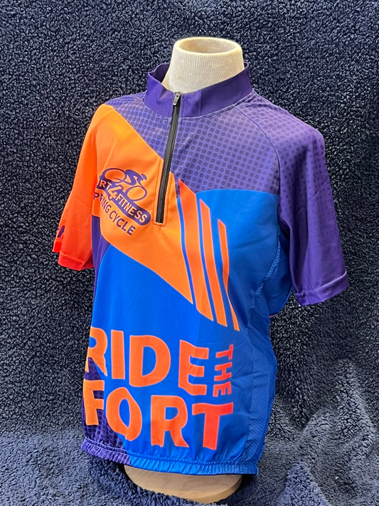 Spring Cycle Jersey - Orange, Blue, Purple